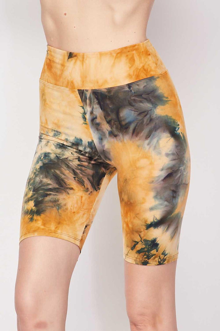Buttery Soft Tie Dye High Waisted Biker Shorts - 3 Inch Waist