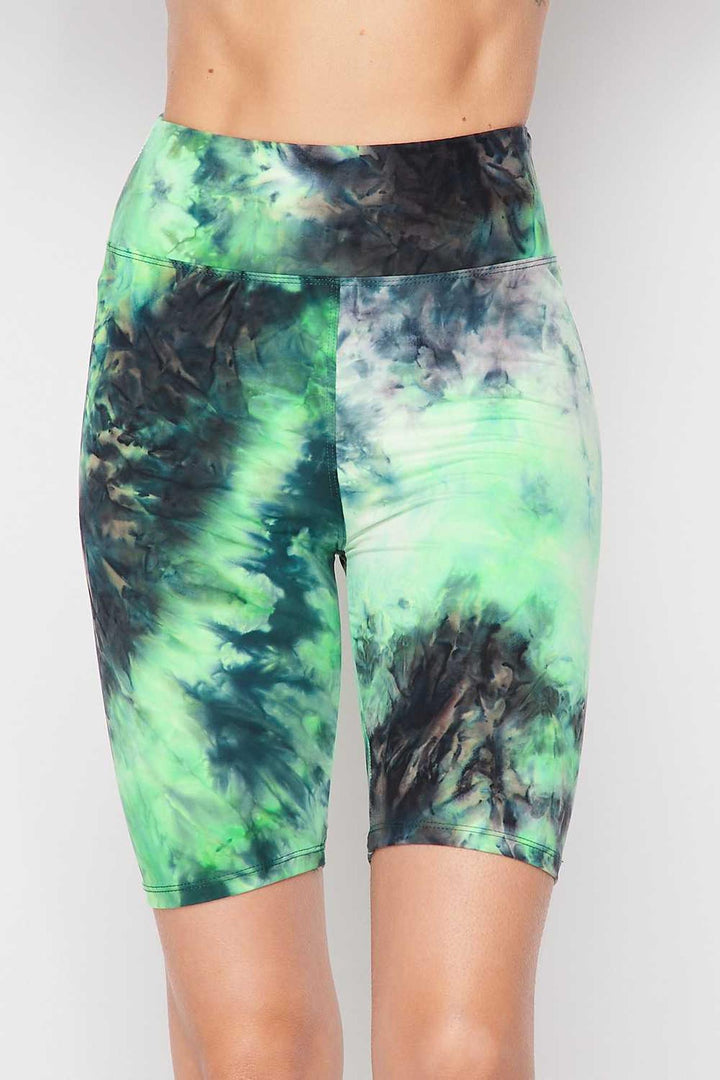 Buttery Soft Tie Dye High Waisted Biker Shorts - 3 Inch Waist