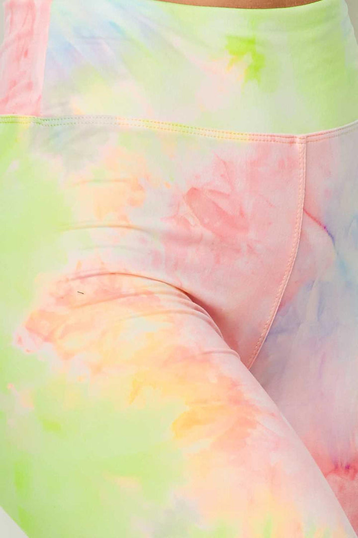 Buttery Soft Pastel Tie Dye High Waisted Biker Shorts - 3 Inch Waist
