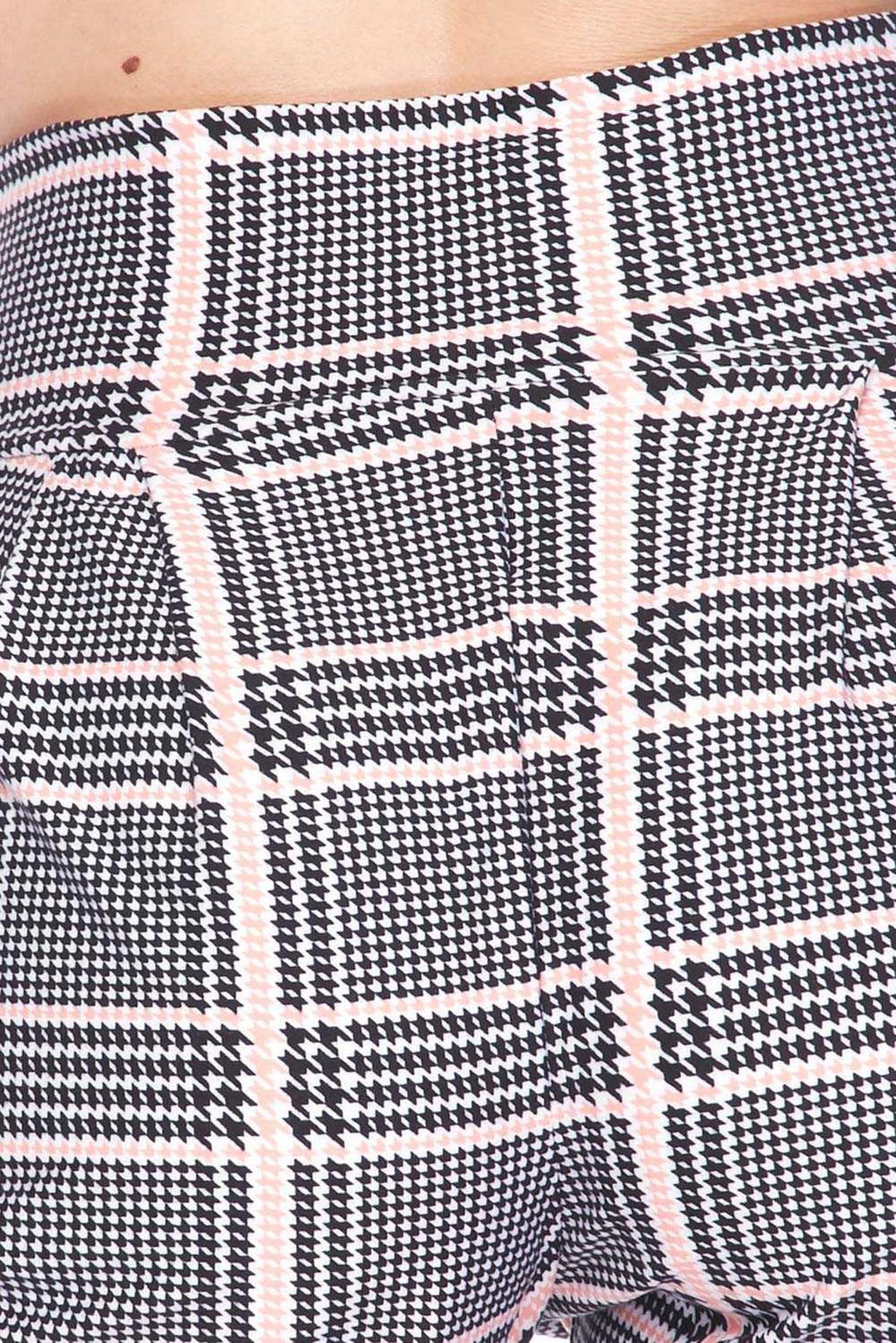 Buttery Soft Baby Pink Glen Plaid Harem Shorts