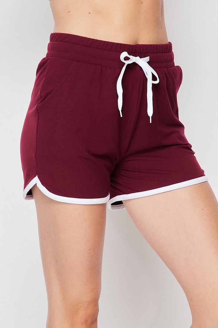 Buttery Soft Drawstring Waist Dolphin Shorts with Pockets