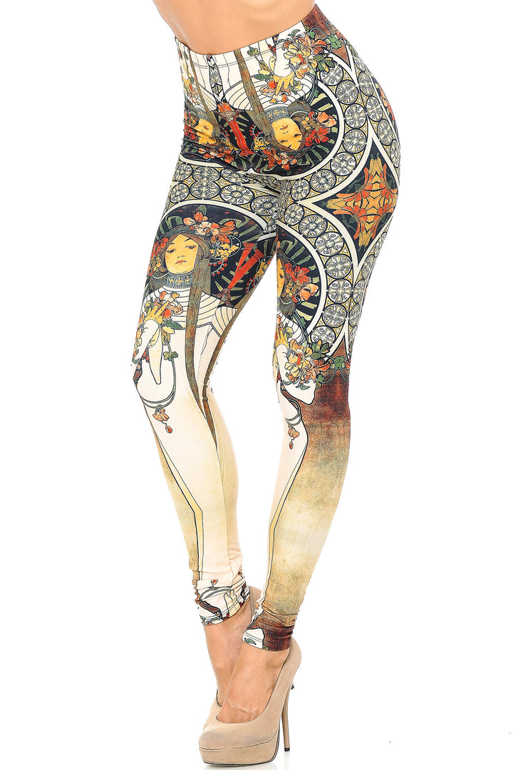 Creamy Soft Gaia Mucha Leggings - USA Fashion