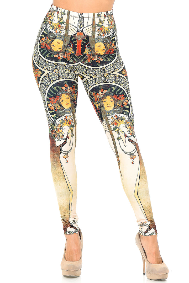 Creamy Soft Gaia Mucha Leggings - USA Fashion