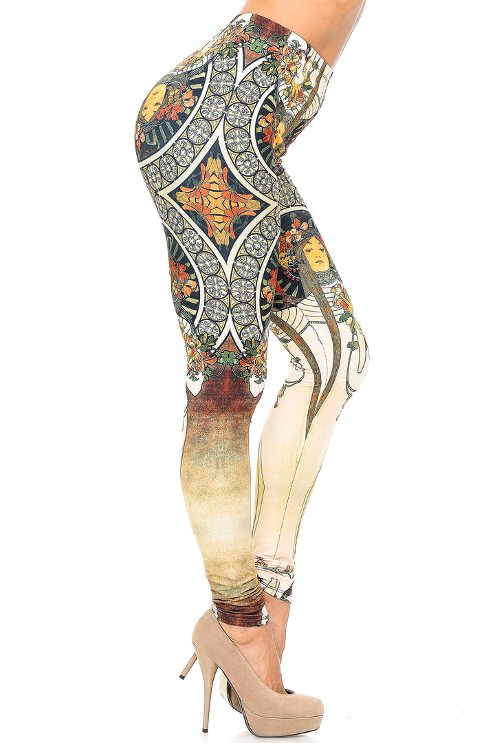 Creamy Soft Gaia Mucha Leggings - USA Fashion