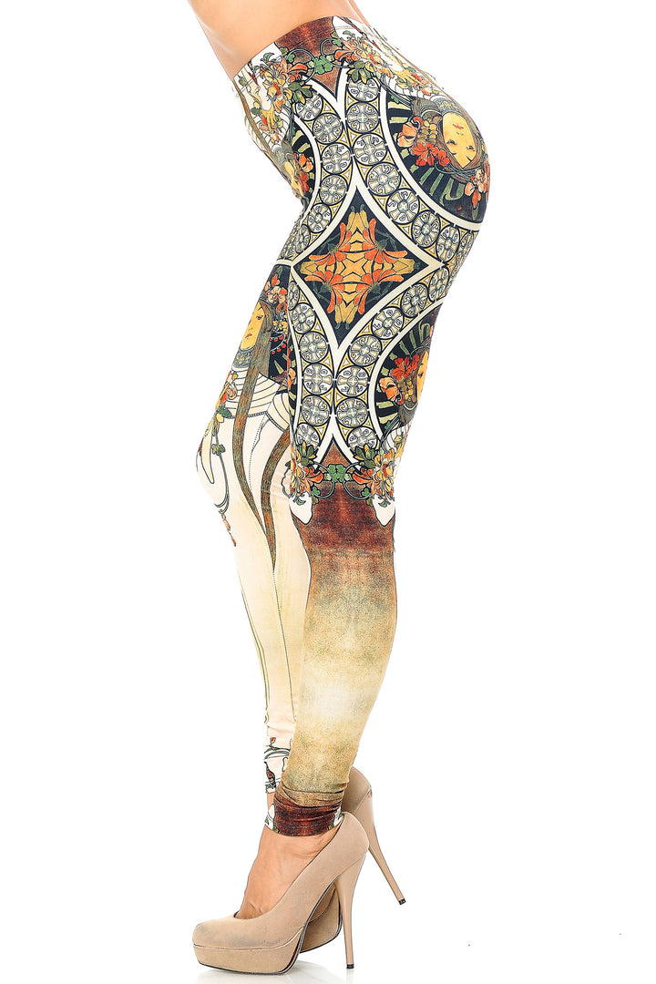 Creamy Soft Gaia Mucha Leggings - USA Fashion