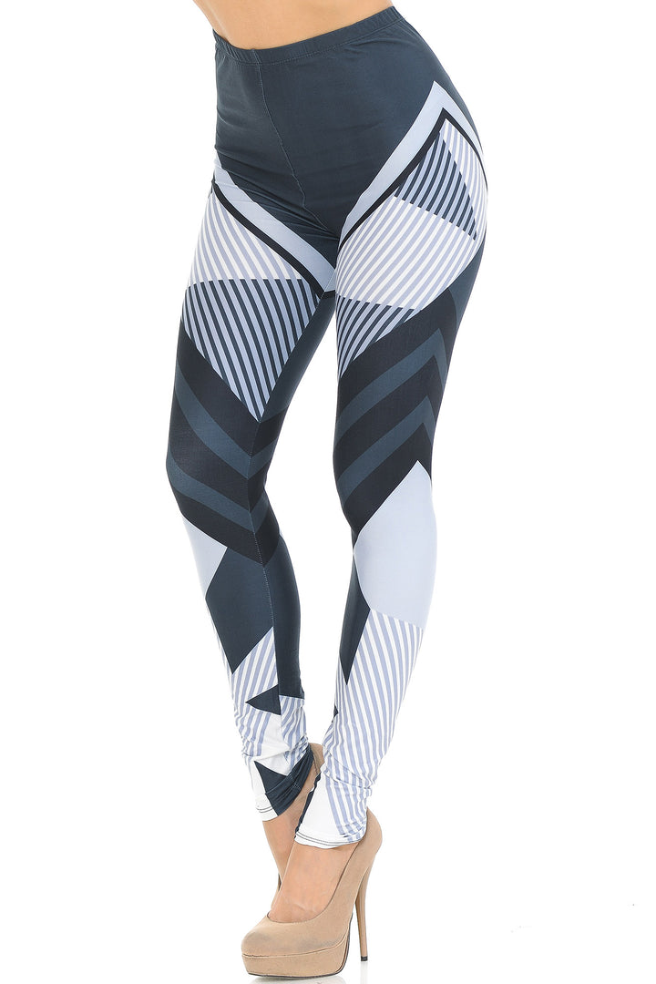 Creamy Soft Contour Angles Leggings - USA Fashion
