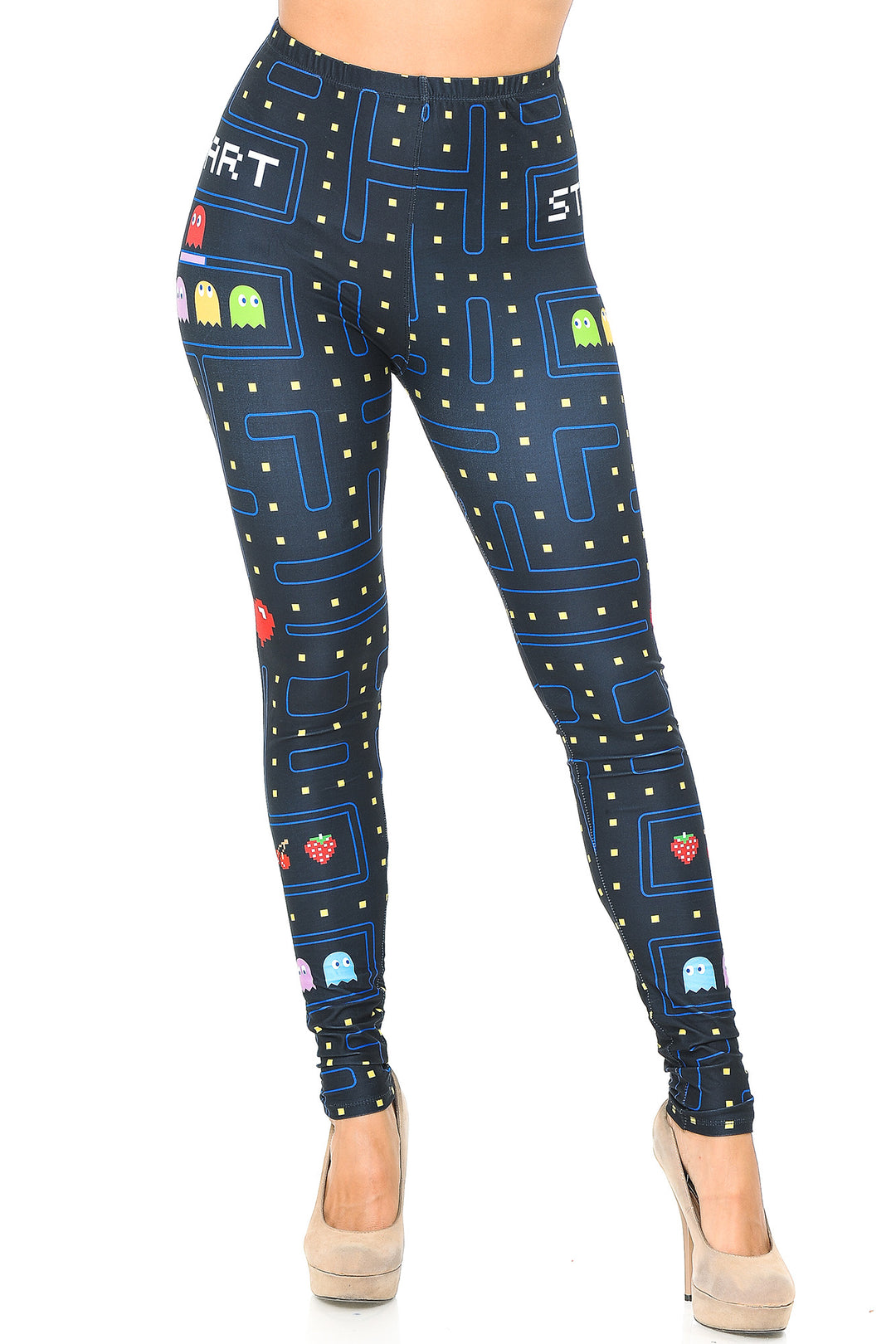 Creamy Soft Pacman Begins Leggings - USA Fashion