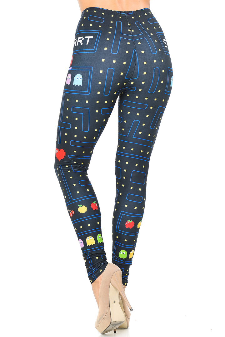 Creamy Soft Pacman Begins Leggings - USA Fashion