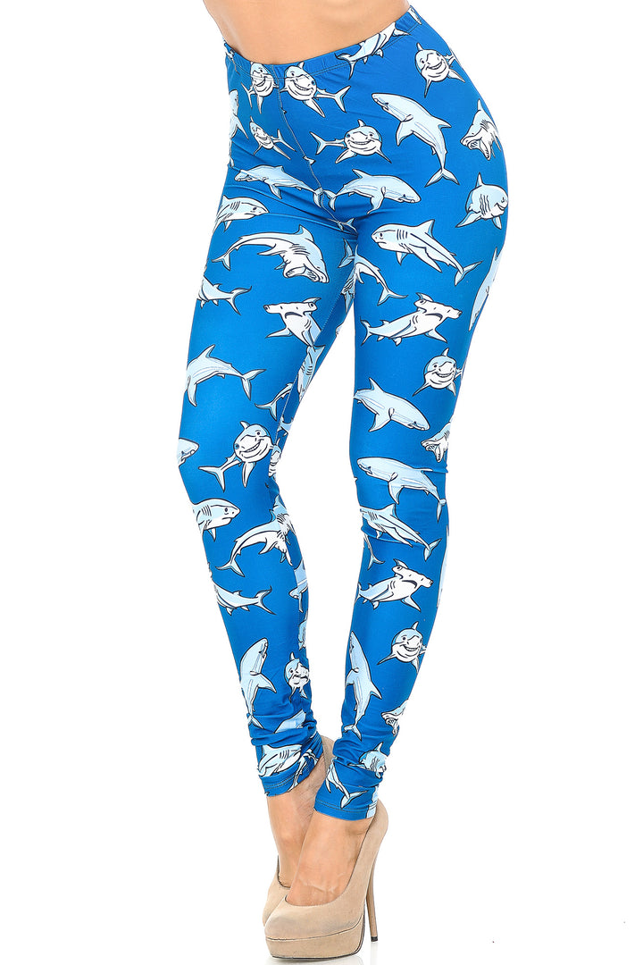 Creamy Soft Shark Leggings - USA Fashion