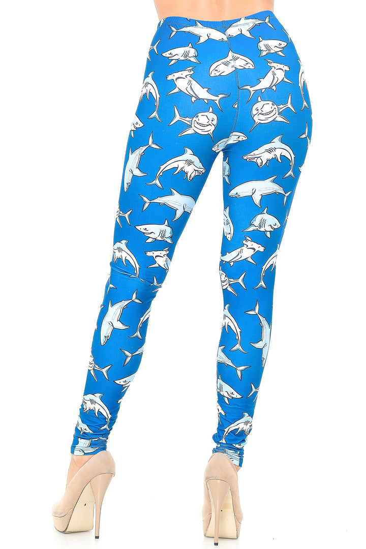 Creamy Soft Shark Leggings - USA Fashion