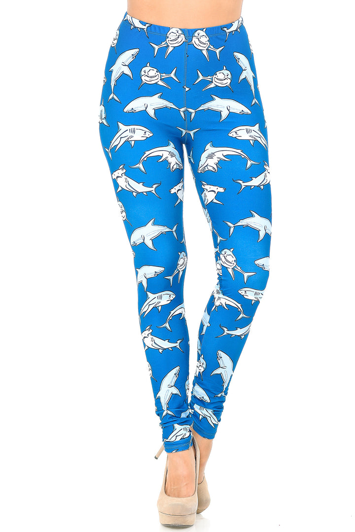 Creamy Soft Shark Leggings - USA Fashion