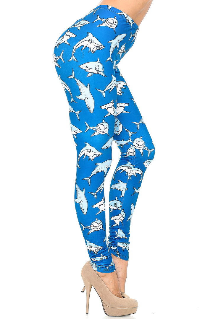 Creamy Soft Shark Leggings - USA Fashion