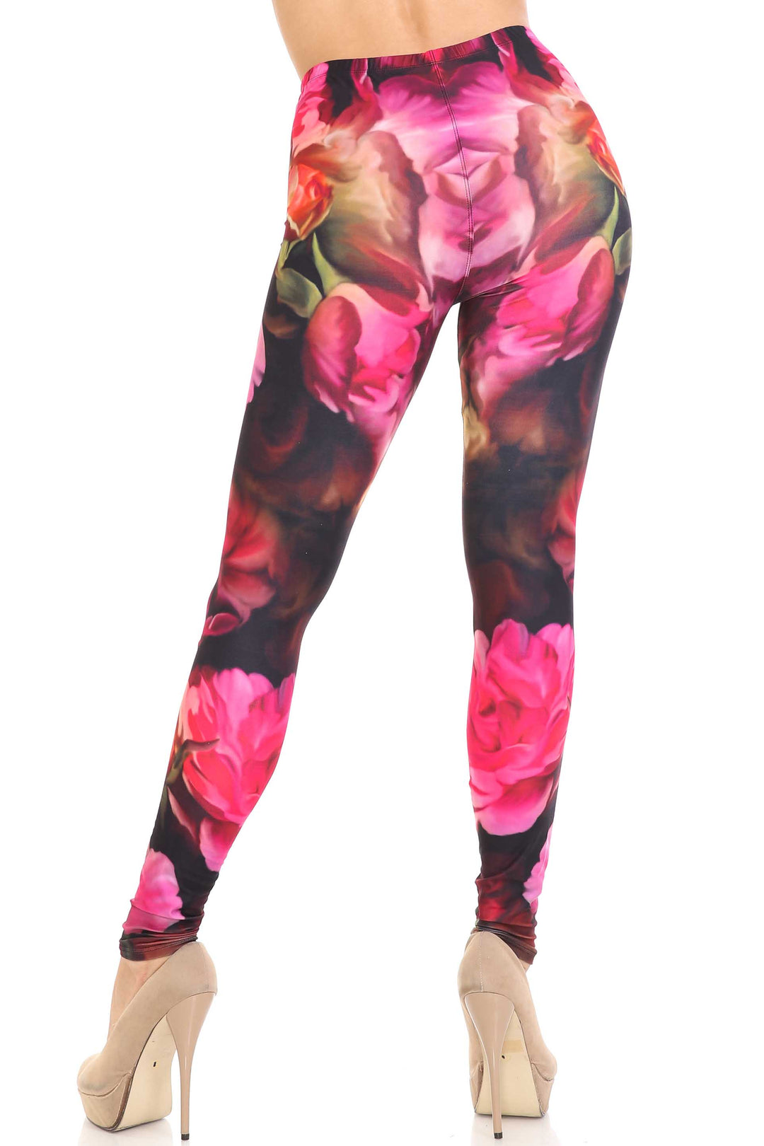 Creamy Soft Vintage Rose Leggings - USA Fashion