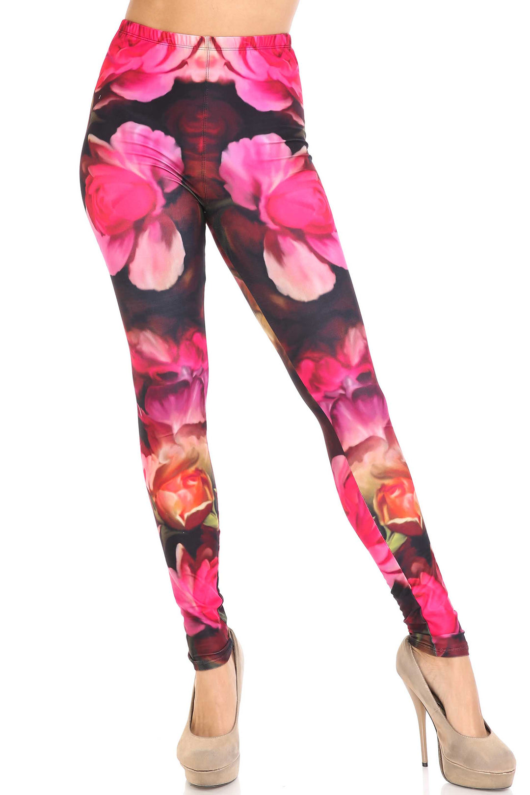 Creamy Soft Vintage Rose Leggings - USA Fashion