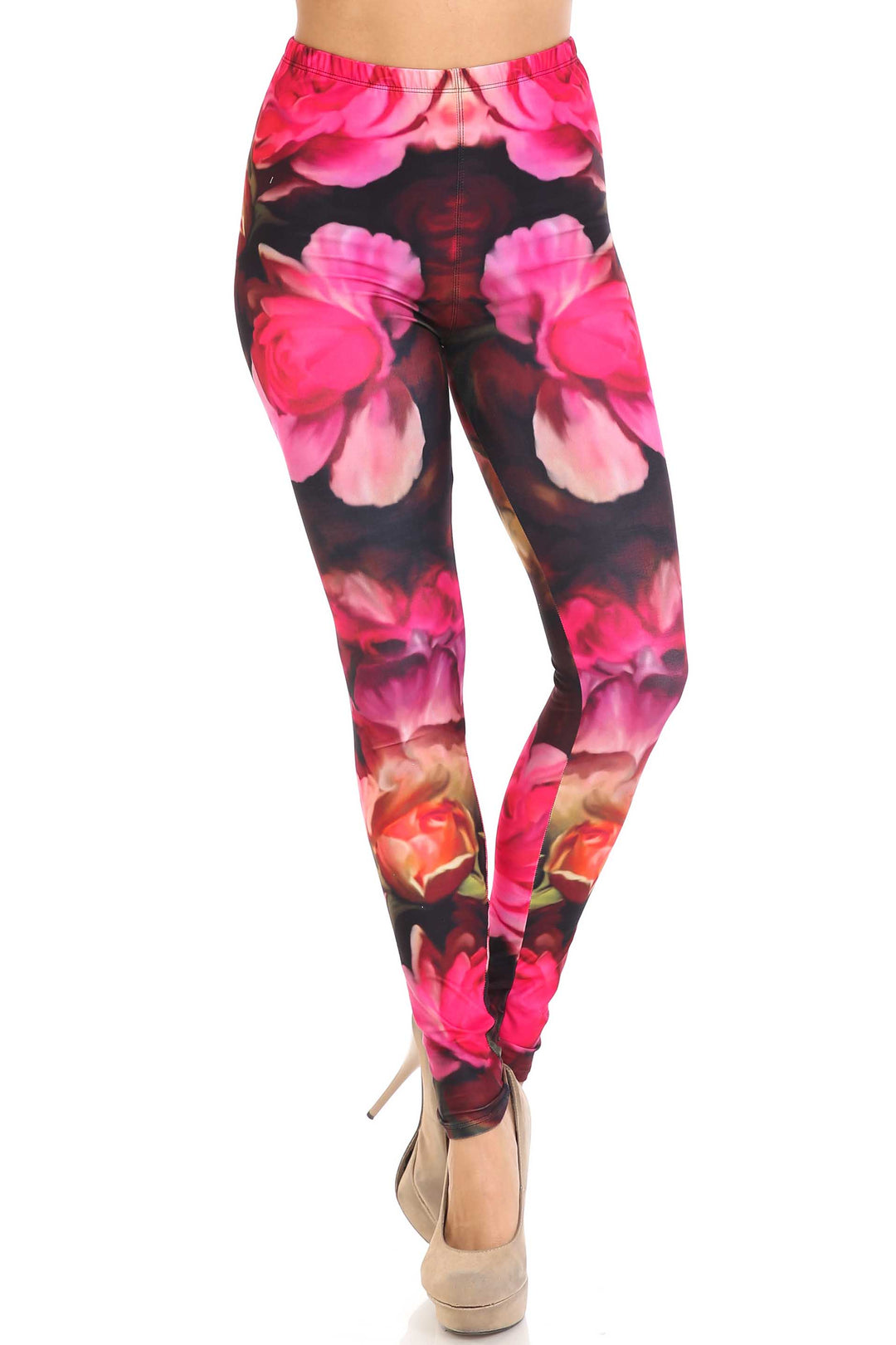 Creamy Soft Vintage Rose Leggings - USA Fashion