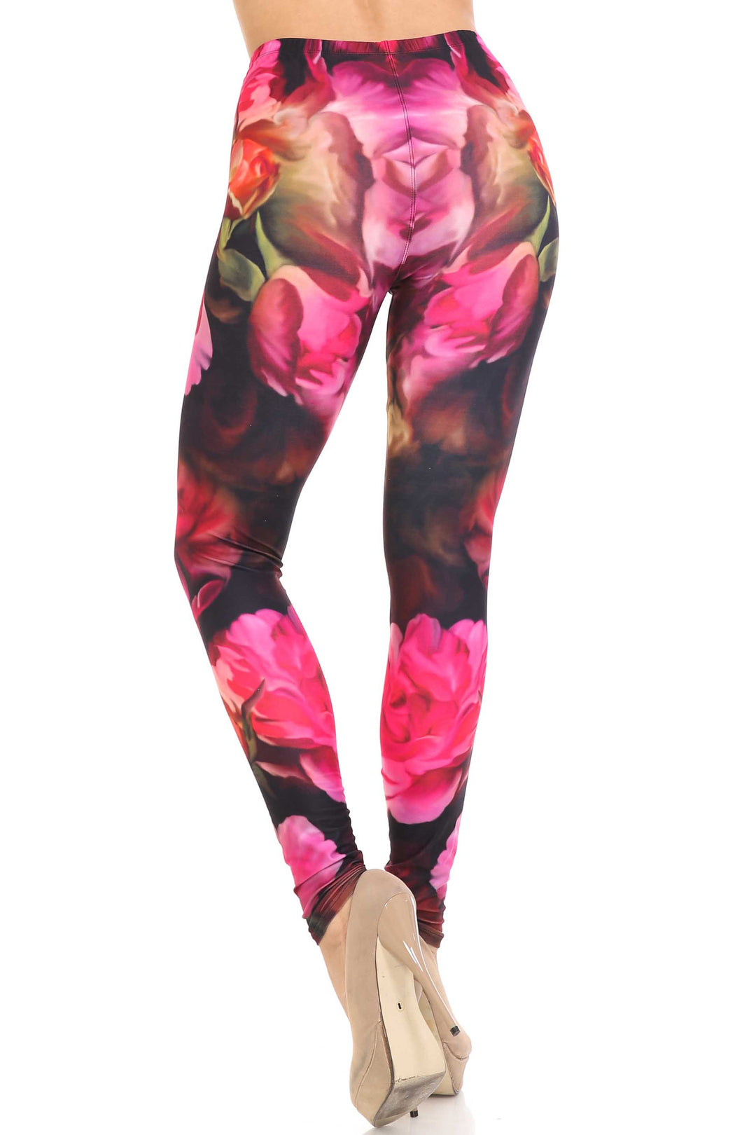 Creamy Soft Vintage Rose Leggings - USA Fashion