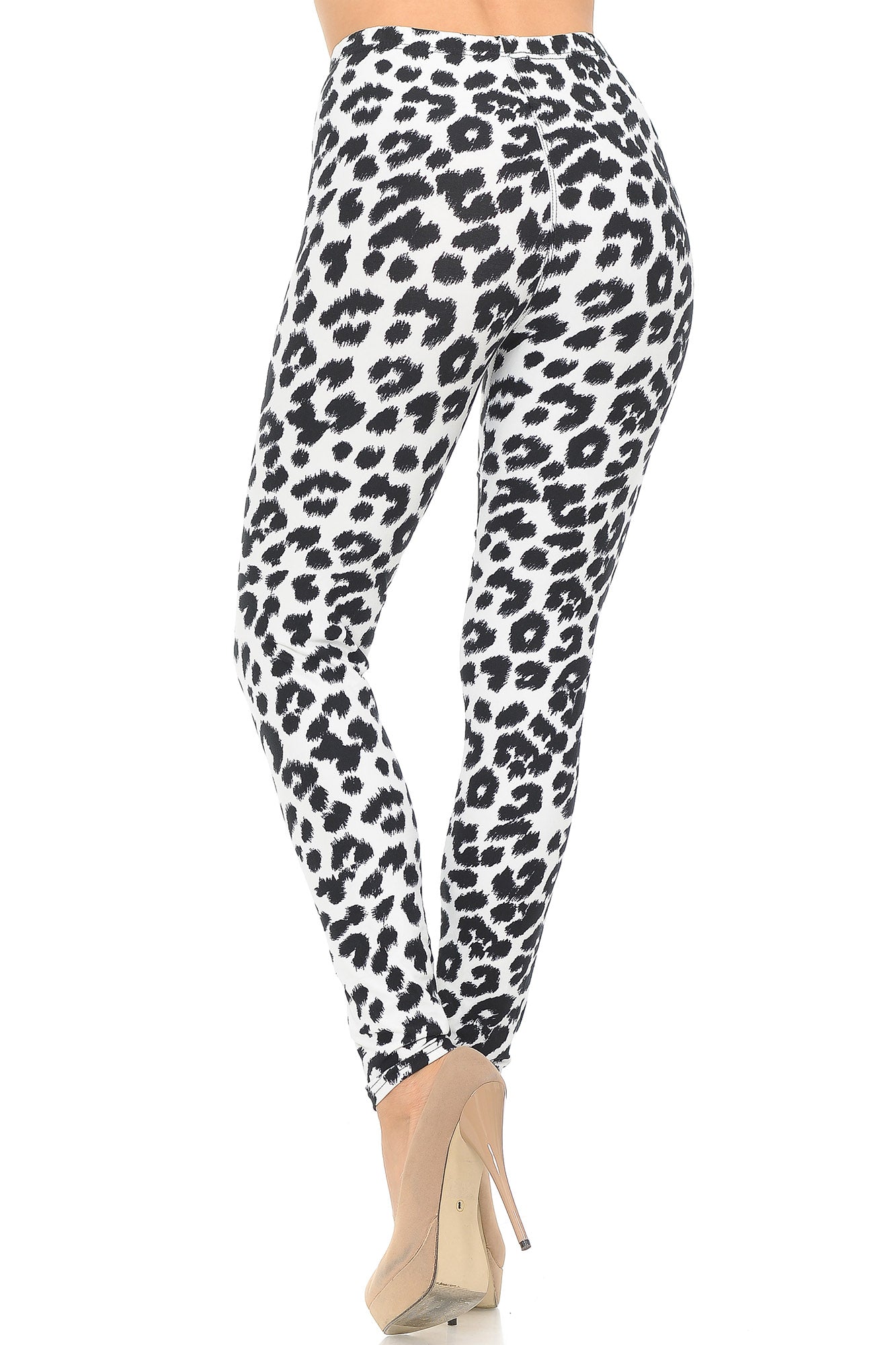 Buttery Smooth Ivory Spotted Leopard Bra and Leggings Set