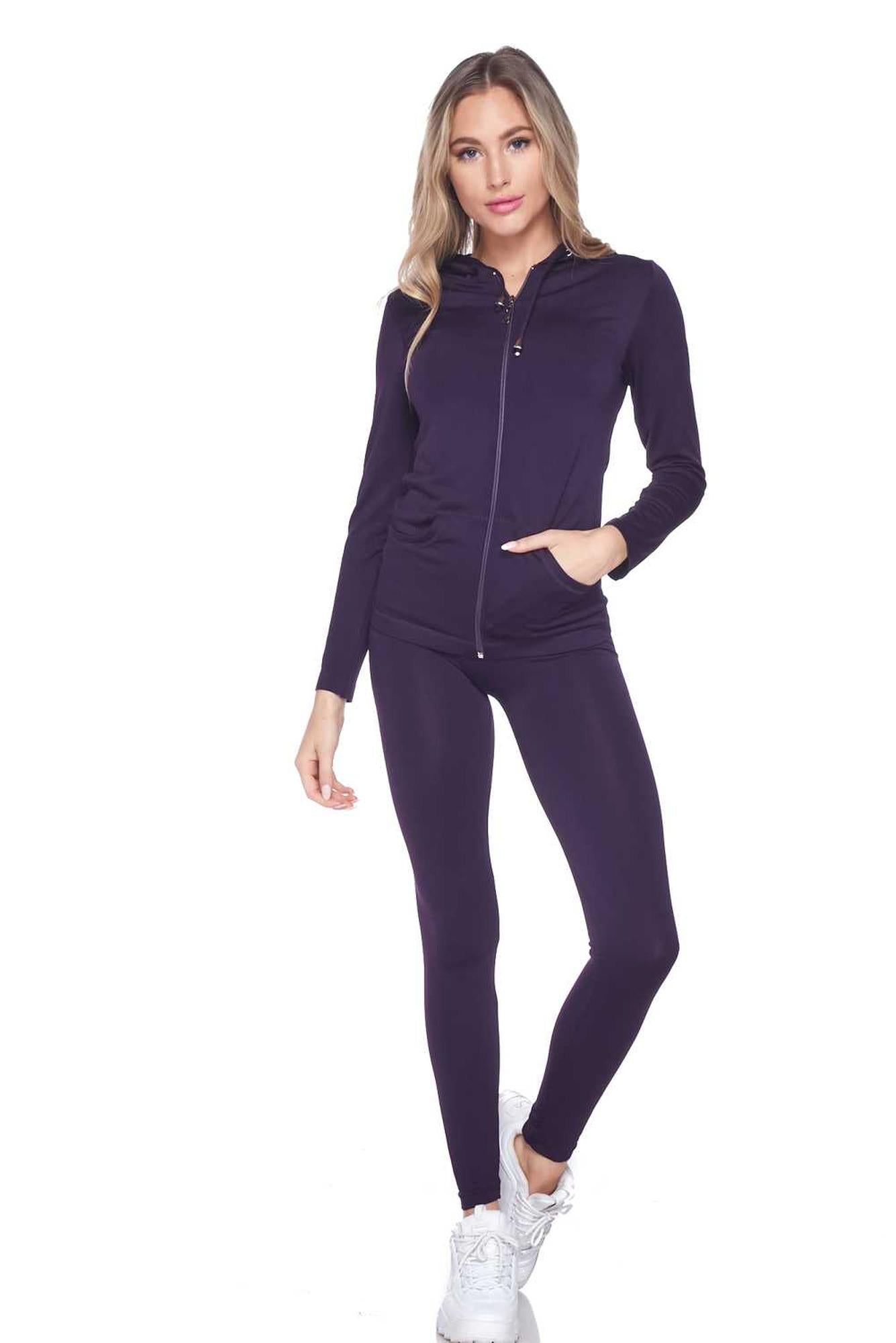 Premium Zip Up Hoodie Jacket and Legging Set