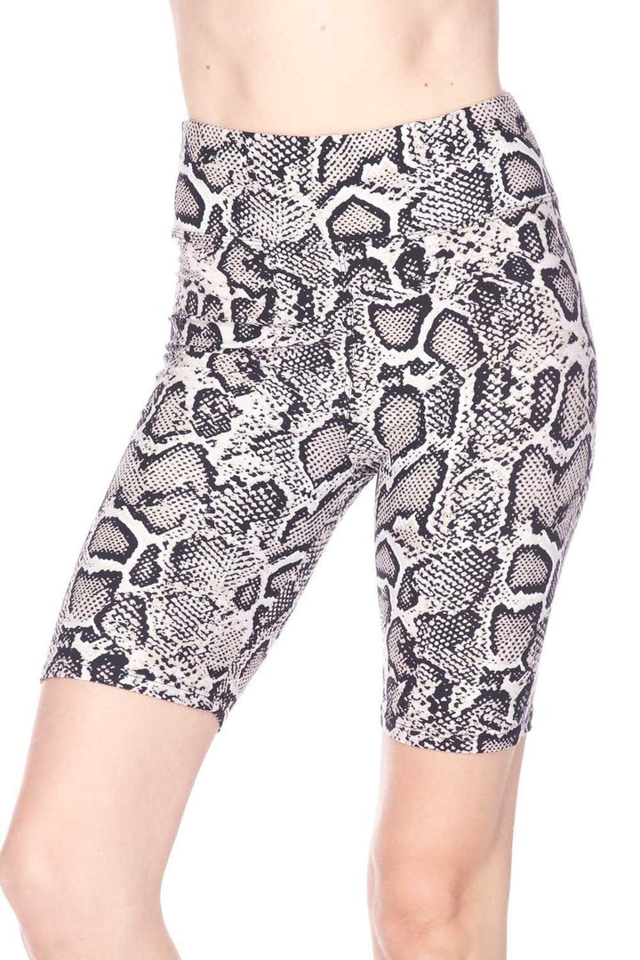 Buttery Soft Beige Boa Snakeskin Shorts