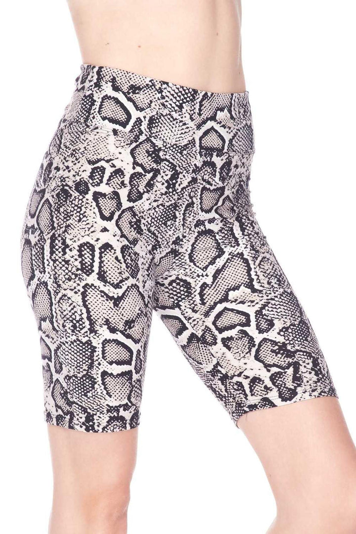 Buttery Soft Beige Boa Snakeskin Shorts