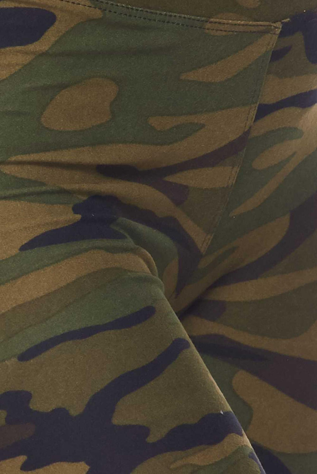 Buttery Soft Green Camouflage Shorts - 3 Inch Waist Band