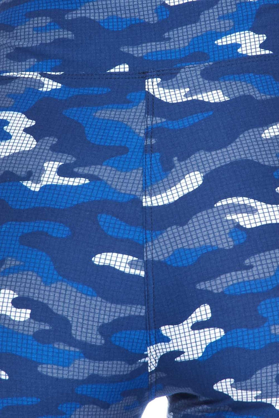 Buttery Soft Blue Grid Camouflage Shorts