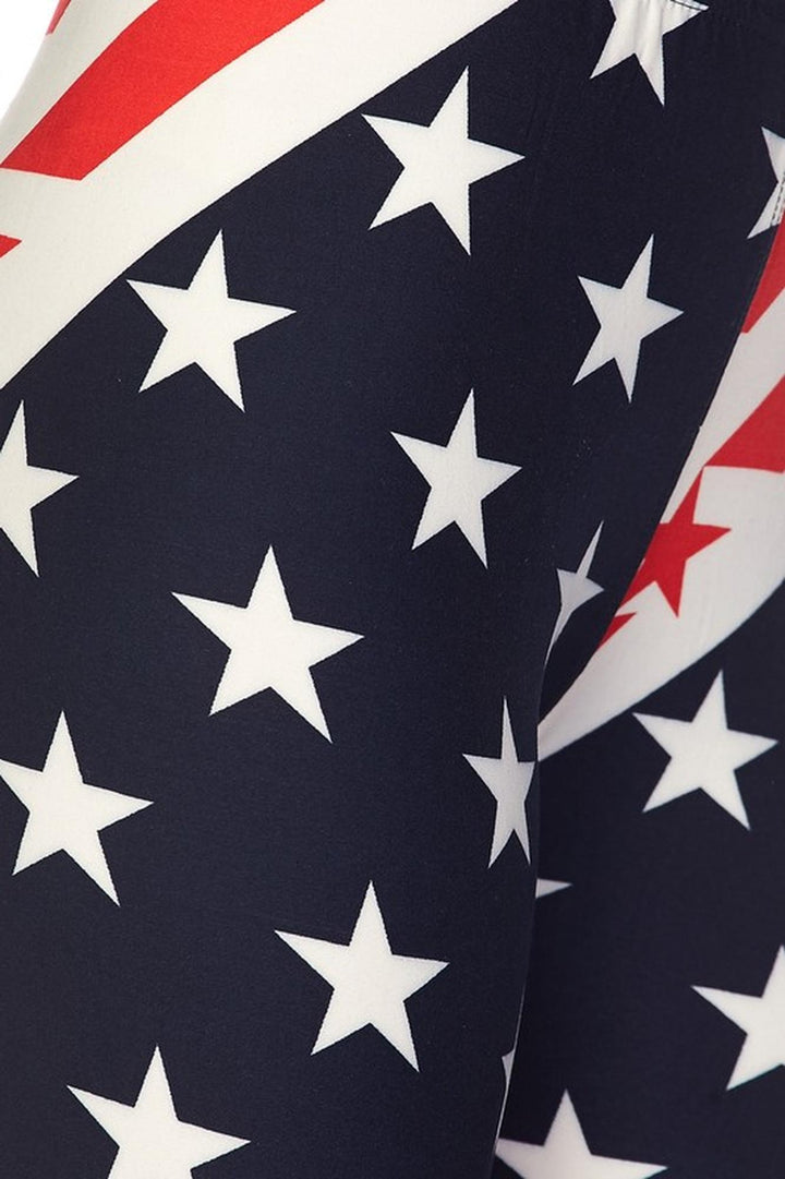 Buttery Soft Swirling USA Flag Dolphin Shorts