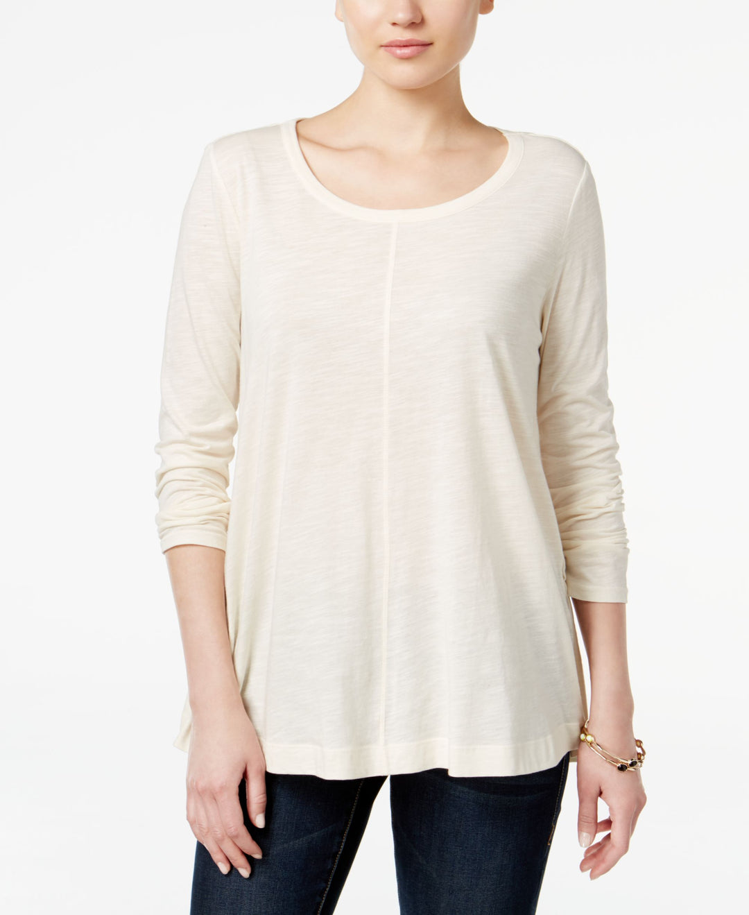 Style & Co Petite Scoop-Neck Top