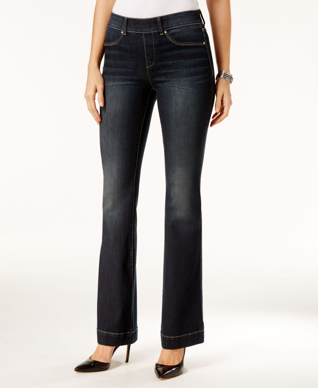 INC International Concepts Curvy Pull On Flared Jeans