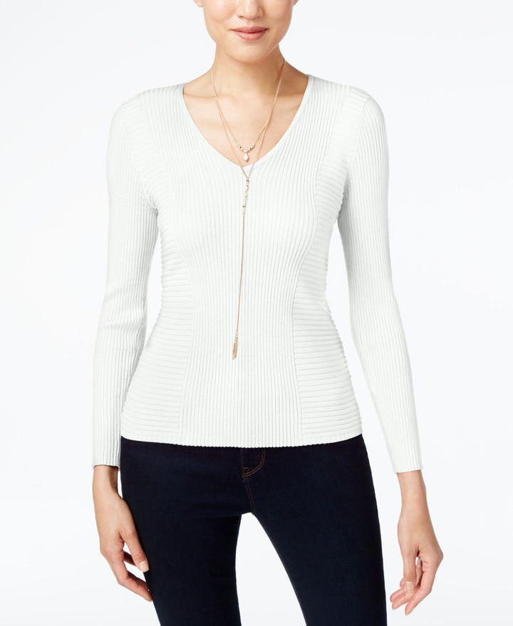 INC International Concepts Petite Ribbed Sweater