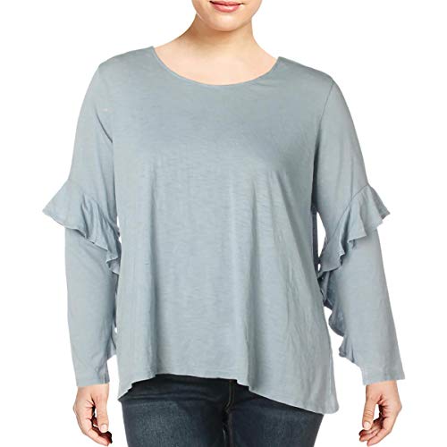 Ruffle-Sleeve Burnout Top