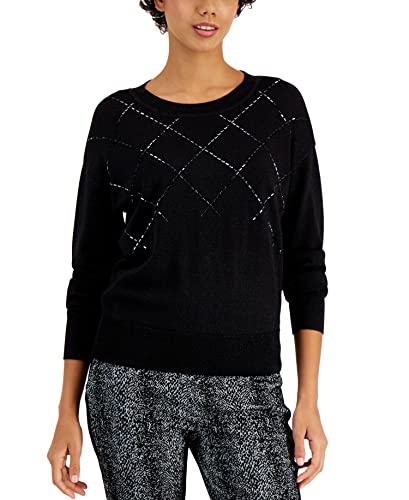Alfani Crewneck Shine Sweater
