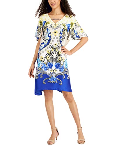 JM Collection Womens Printed Swing Dress