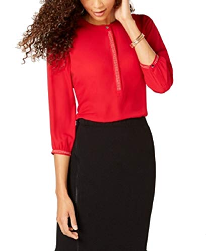 JM Collection Pleated Back Blouse