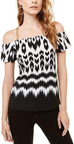 Chain Strap Cold Shoulder Top