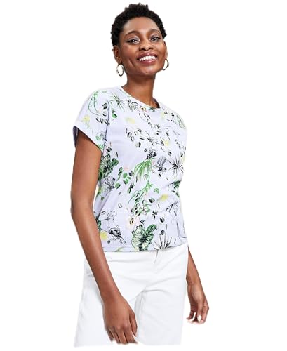 INC International Concepts Cotton Cuffed Sleeve T-Shirt