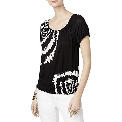 INC International Concepts Tie Dyed Peasant Top