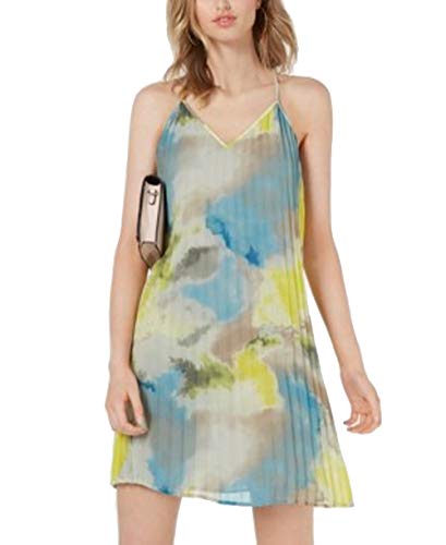 Watercolor Tie-Dye Pleated Dress