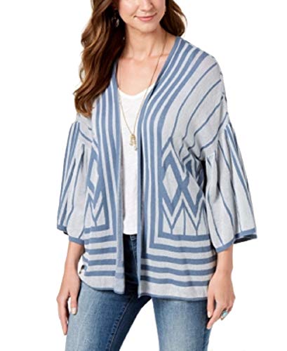 Style & Co Cotton Printed Drop Sleeve Cardigan