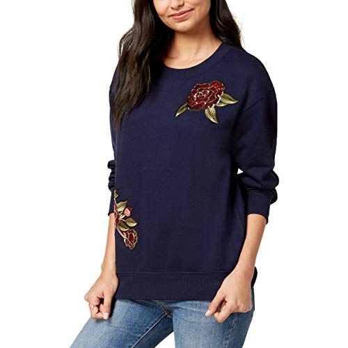 Juniors' Sequin Applique Sweatshirt
