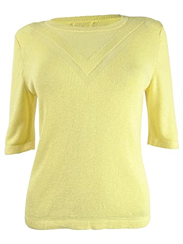 Maison Jules Crewneck Tonal Intarsia Sweater