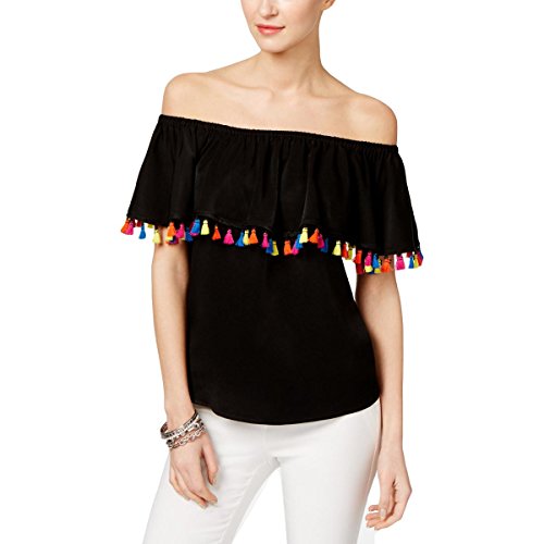 INC International Concepts Petite Tassel Trim Off The Shoulder Top
