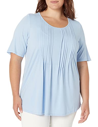 Plus Size Knit Pleated Top