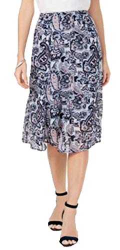 Petite Printed Midi Skirt