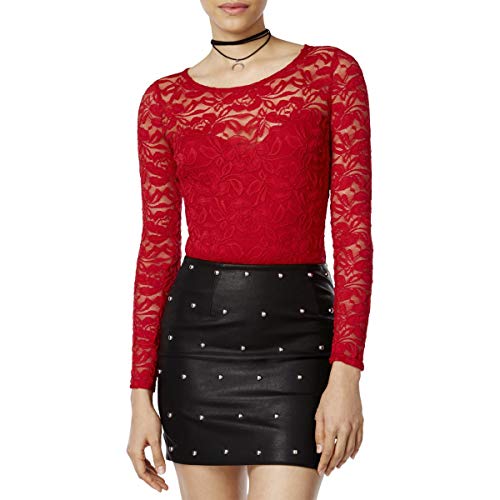 Material Girl Juniors Illusion Lace Bodysuit