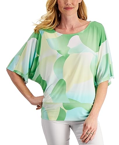 JM Collection Printed Short Sleeve Top