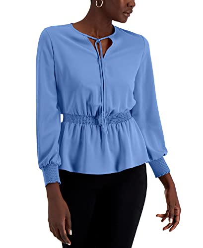 Alfani Smocked Peplum Top