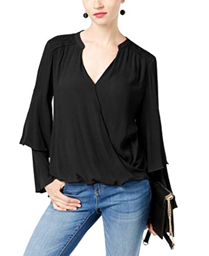 Petite Crepe Surplice Top