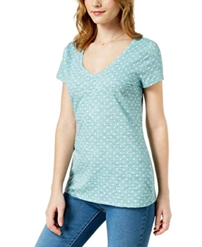 Maison Jules Polka Dot V Neck T-Shirt