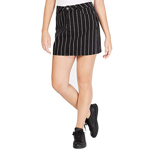 Vanilla Star Juniors Cotton Striped Mini Skirt